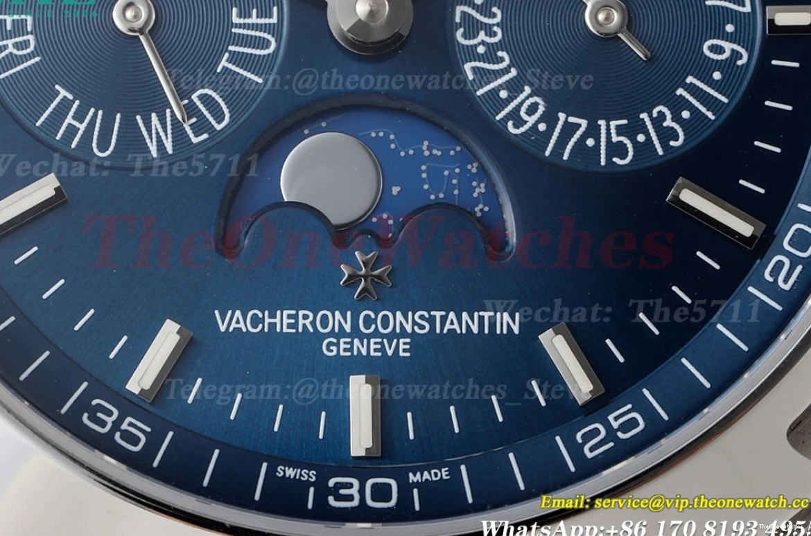 4300V A1120 Overseas Blue SS 8F SS Stk Calendar Perpetual 0330
